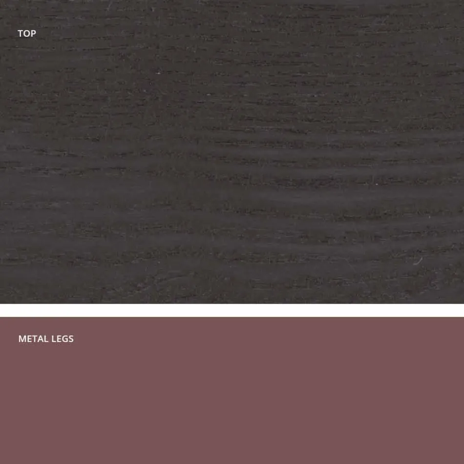 Masă de masă din lemn MDF și metal modern realizată în Italia, Dionigi Viadurini