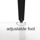 Masa de sufragerie cu finisaj stejar Mdf si otel negru mat - Gherardo Viadurini