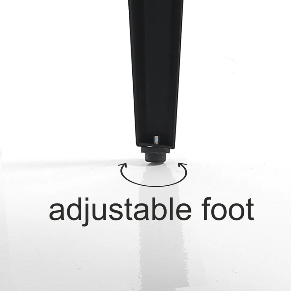 Masa de sufragerie cu finisaj stejar Mdf si otel negru mat - Gherardo Viadurini