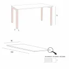 Masă de luat masa din melamină și metal vopsit Fabricat în Italia - Remigio Viadurini