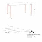 Masă de luat masa din melamină și metal vopsit Fabricat în Italia - Remigio Viadurini