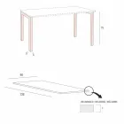 Masă de luat masa din melamină și metal vopsit Fabricat în Italia - Remigio Viadurini