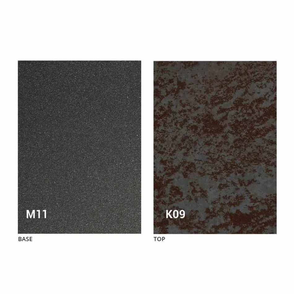 Masă de luat masa din metal și blat din ceramică Made in Italy Design - Anaconda Viadurini