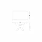 Masă de luat masa din metal și blat din ceramică Made in Italy Design - Anaconda Viadurini