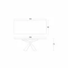 Masă de luat masa din metal și blat din ceramică Made in Italy Design - Anaconda Viadurini