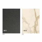 Masă de luat masa din metal și blat din ceramică Made in Italy Design - Anaconda Viadurini