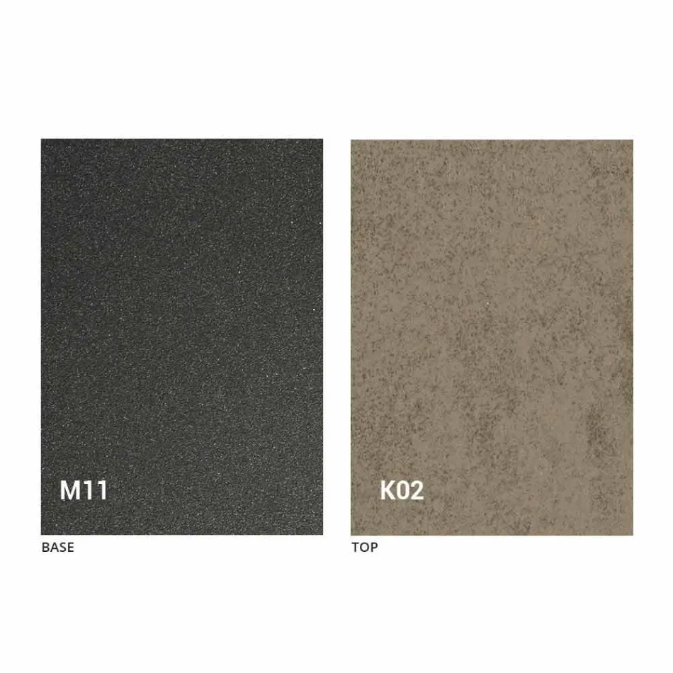 Masă de luat masa din metal și blat din ceramică Made in Italy Design - Anaconda Viadurini