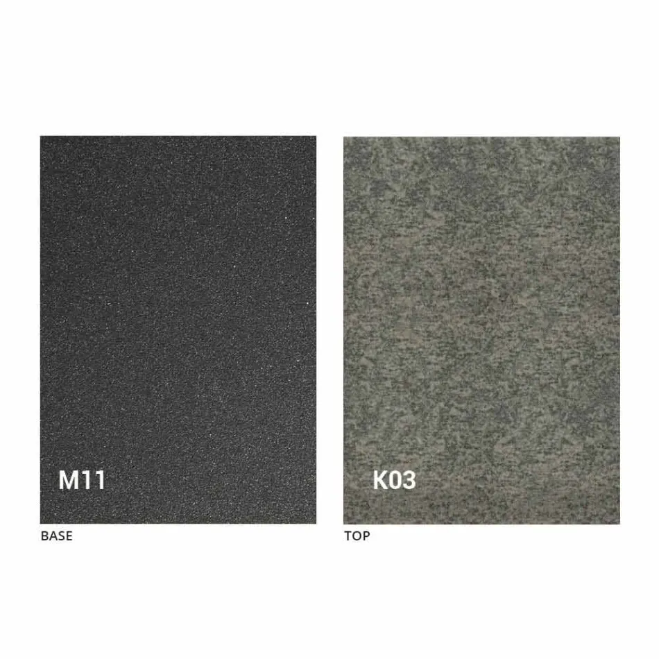 Masă de luat masa din metal și blat din ceramică Made in Italy Design - Anaconda Viadurini