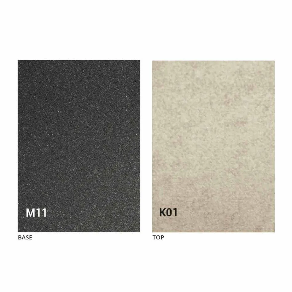 Masă de luat masa din metal și blat din ceramică Made in Italy Design - Anaconda Viadurini