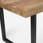 Masă de luat masa în stil industrial din lemn și oțel Homemotion - Molino Viadurini