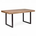 Masă de luat masa în stil industrial din lemn și oțel Homemotion - Molino