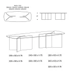 Masa de sufragerie din sticla cu blat dreptunghiular Made in Italy - Charles Viadurini