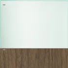 Masa din Sticla si Picioare Stejar sau Nuc Canaletto - Aschio Viadurini