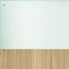 Masa din Sticla si Picioare Stejar sau Nuc Canaletto - Aschio Viadurini