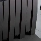 Masă de masă din sticlă și lemn masiv fabricată în Italia, Egisto Viadurini