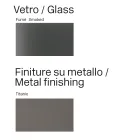 Masă de sufragerie modernă din sticlă și metal, fabricată în Italia - Duna Viadurini