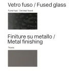 Masă de sufragerie design fabricată în Italia din sticlă fuzionată în bronz sau fumuriu - Moro Viadurini