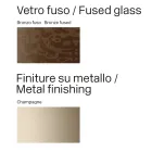Masă de sufragerie design fabricată în Italia din sticlă fuzionată în bronz sau fumuriu - Moro Viadurini