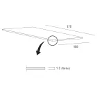 Masă de sufragerie de lux din sticlă temperată și metal, fabricată în Italia - Carlino Viadurini