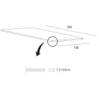 Masă de sufragerie de lux din sticlă temperată și metal, fabricată în Italia - Carlino Viadurini