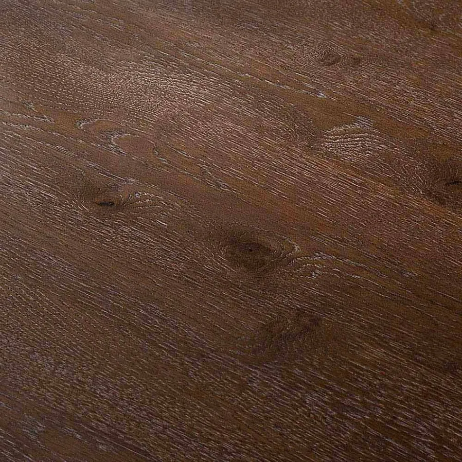 modern din lemn de masă 100x200cm cu picioare de sticlă Flora Viadurini