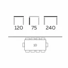 Masă modernă din lemn de gres și frasin fabricat în Italia - Croma Viadurini