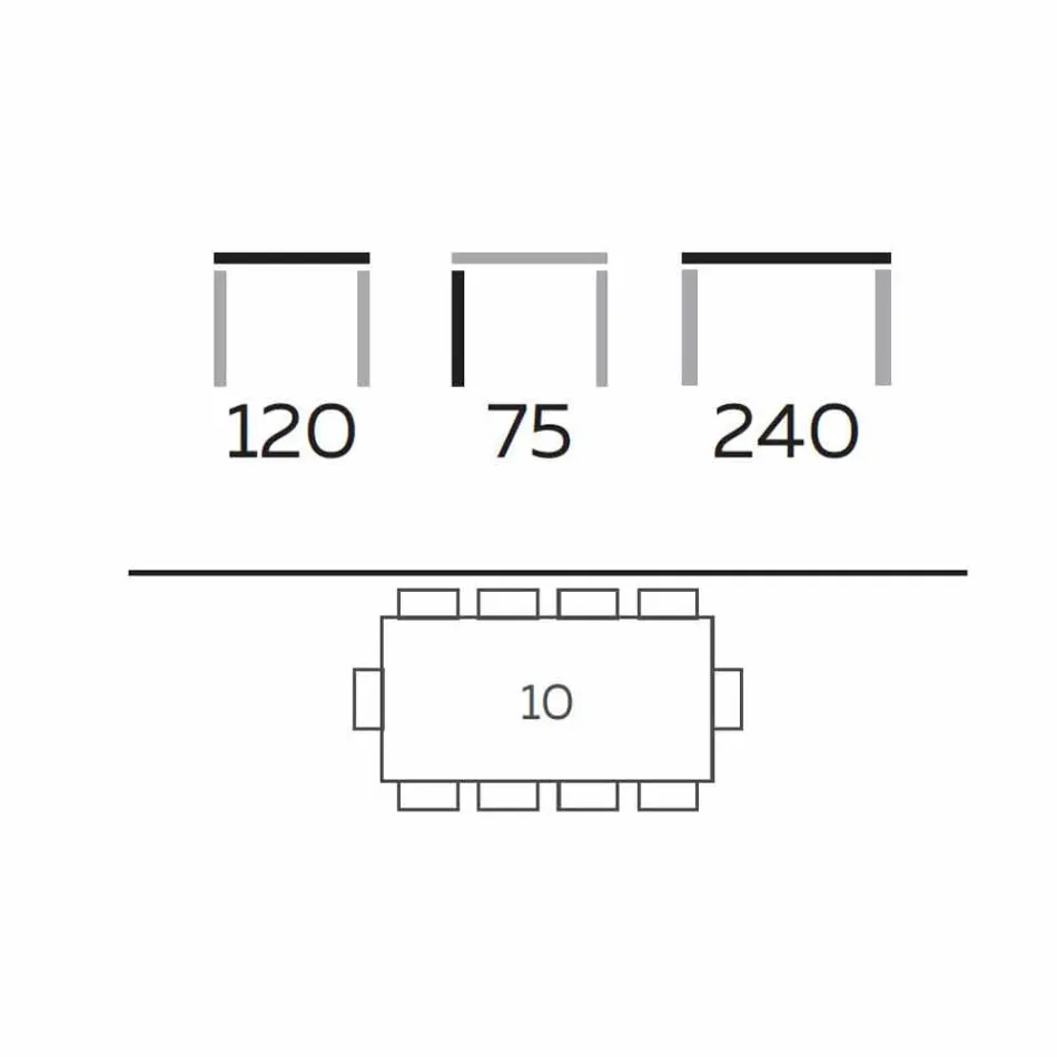 Masă modernă din lemn de gres și frasin fabricat în Italia - Croma Viadurini