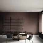 Masa de sufragerie ovala cu blat si baza din sticla Made in Italy - Tiseo Viadurini