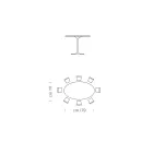 Masa de sufragerie ovala cu blat Fenix de lux Made in Italy - Dolari Viadurini