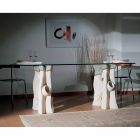 ovale petra masă și cristal design modern daiana Viadurini