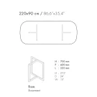 Masa de sufragerie ovala din gresie portelanata si metal Made in Italy - Emilio Viadurini