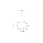 Masa de sufragerie ovala din laminat si aluminiu Made in Italy, Pretious - Dolari Viadurini