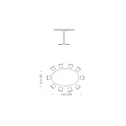 Masa de sufragerie ovala din laminat si aluminiu Made in Italy, Pretious - Dolari Viadurini