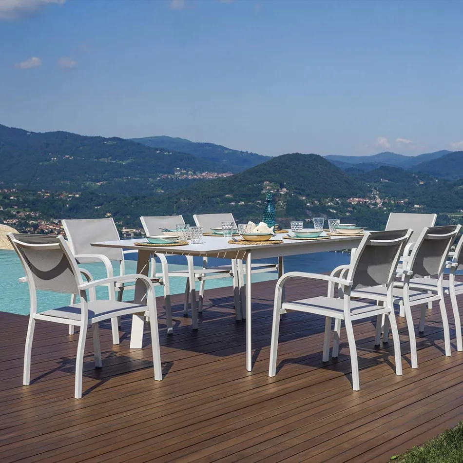 Masă extensibilă de exterior până la 240 cm din aluminiu - Levanto Viadurini