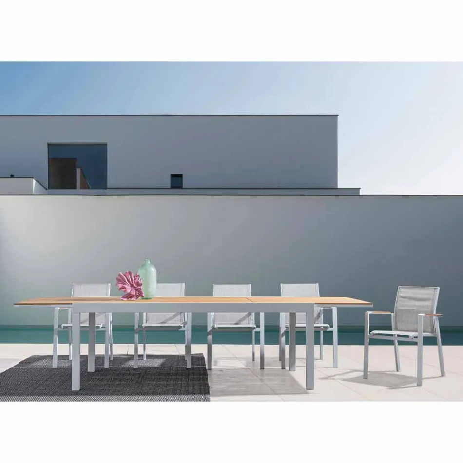 Masă de luat masa în aer liber cu blat extensibil Până la 300 cm - Duffle Viadurini