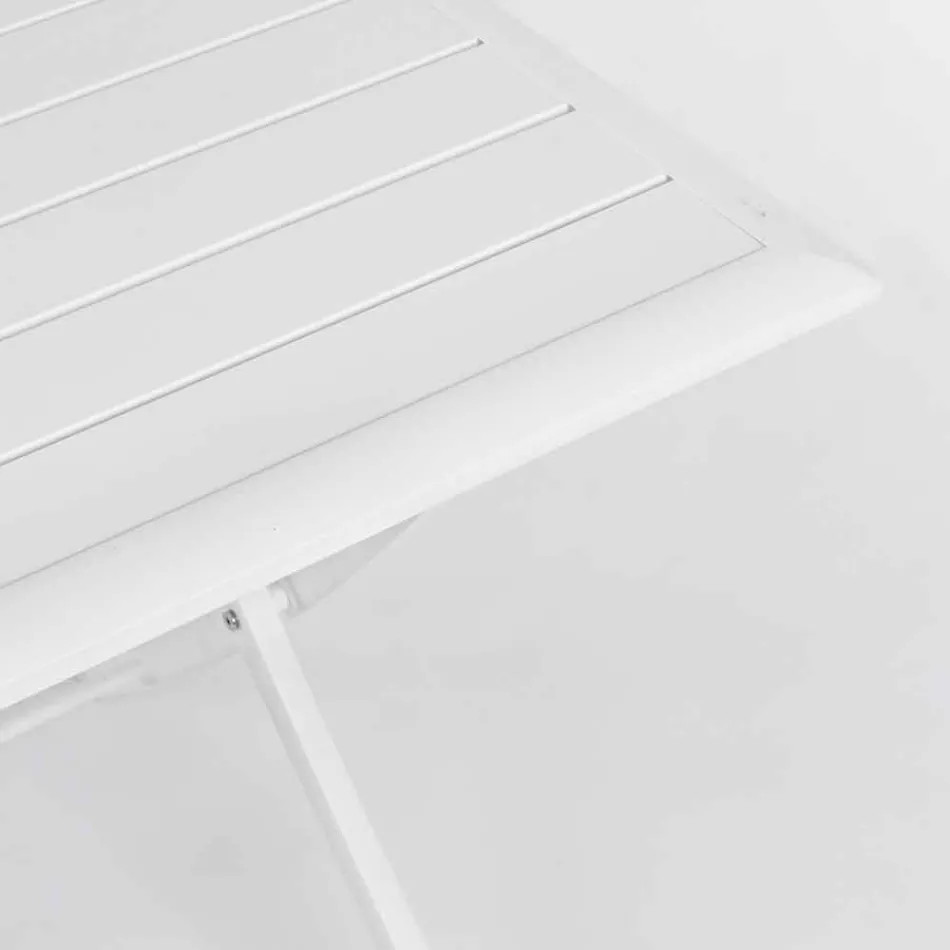 Masă de luat masa în aer liber din aluminiu cu structură rabatabilă - Hunt Viadurini