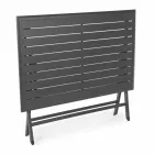 Masă de luat masa în aer liber din aluminiu cu structură rabatabilă - Hunt Viadurini