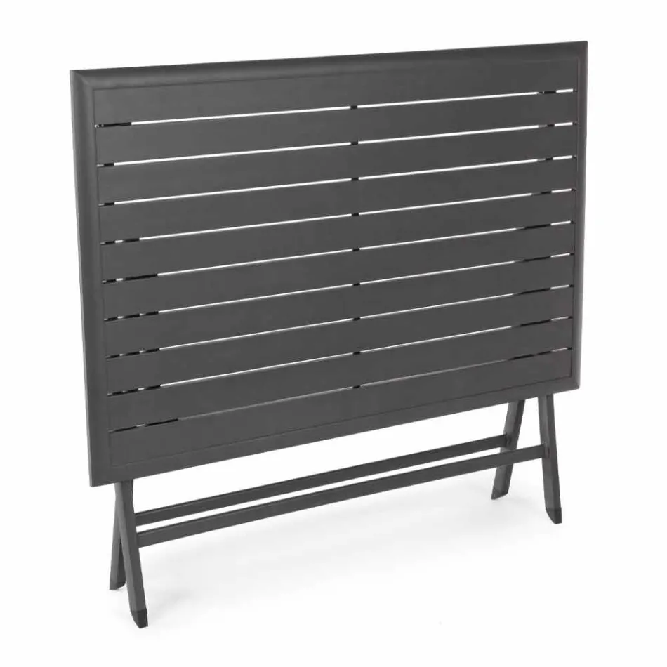 Masă de luat masa în aer liber din aluminiu cu structură rabatabilă - Hunt Viadurini