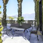 Masă de exterior în aluminiu vopsit alb sau antracit - rapid Viadurini