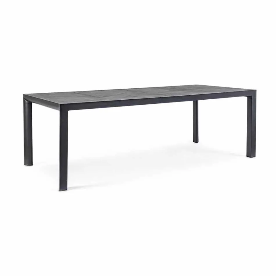 Masă de exterior în ceramică și aluminiu, Homemotion - Salem Viadurini