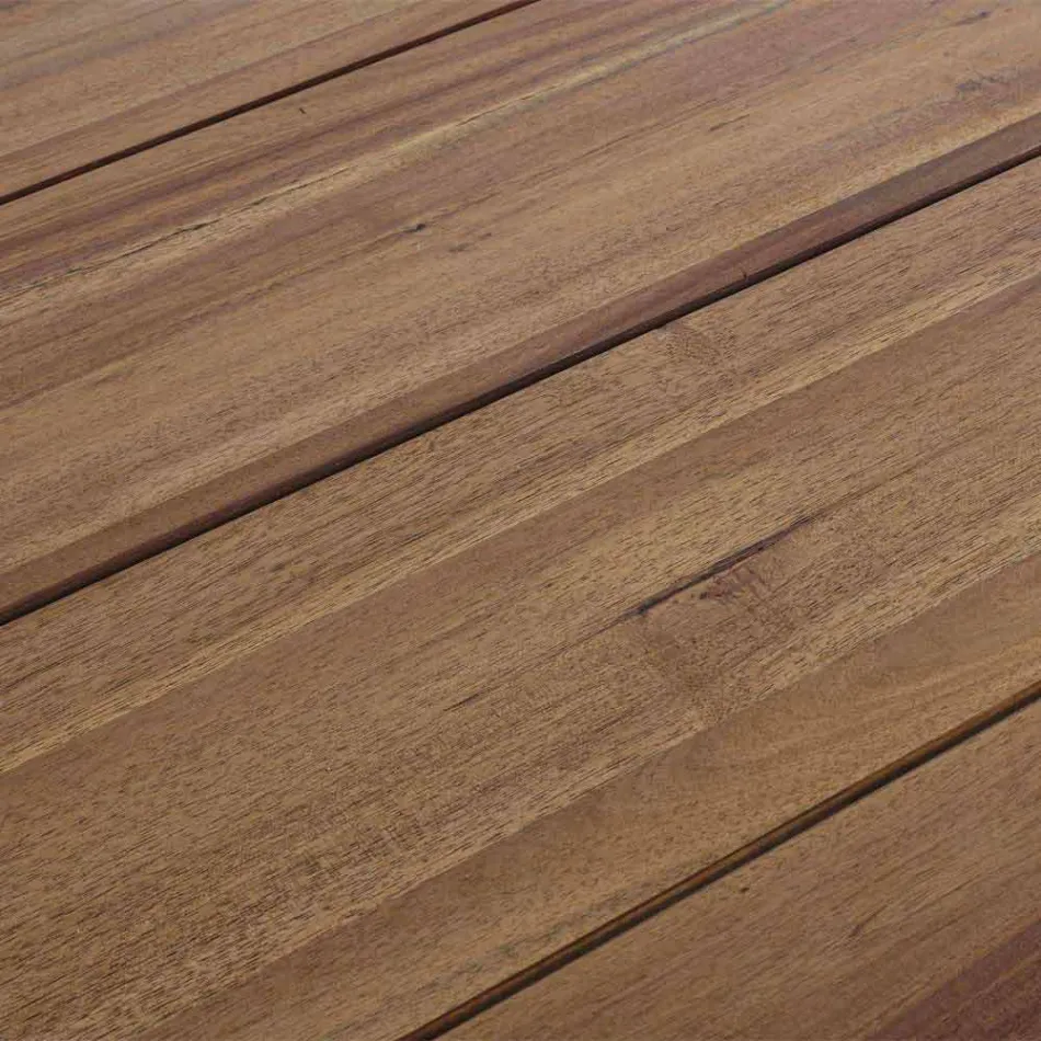 Masă de luat masa în aer liber, finisat în ulei de lemn de salcâm - Leonard Viadurini