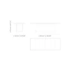 Masa de sufragerie de gradina din lemn de iroko si gresie Made in Italy - Bresson Viadurini