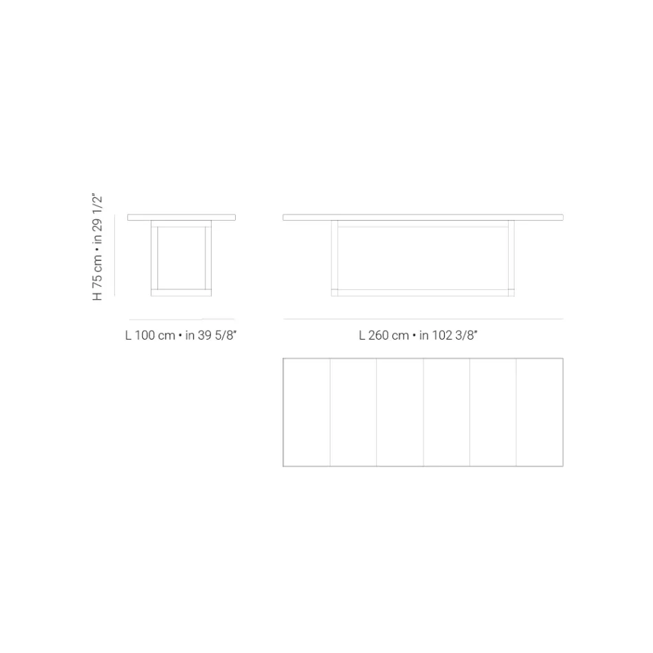 Masa de sufragerie de gradina din lemn de iroko si gresie Made in Italy - Bresson Viadurini