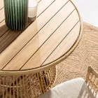 Masa de sufragerie de gradina din Aluminiu si Teak Top-Svlk - Matter Viadurini