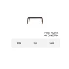 Blat de masă din Mdf cu inserție superioară Made in Italy - Abisso Viadurini