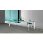 Blat de masă din sufragerie și bază din lemn masiv realizat în Italia - Presino Viadurini