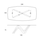 Masa de sufragerie Blat din sticla si picioare din poliuretan 2 marimi - Stalto Viadurini