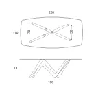 Masa de sufragerie Blat din sticla si picioare din poliuretan 2 marimi - Stalto Viadurini