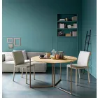 Masă de mese pliantă modernă din lemn și metal Made in Italy - Menelao Viadurini