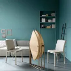 Masă de mese pliantă modernă din lemn și metal Made in Italy - Menelao Viadurini